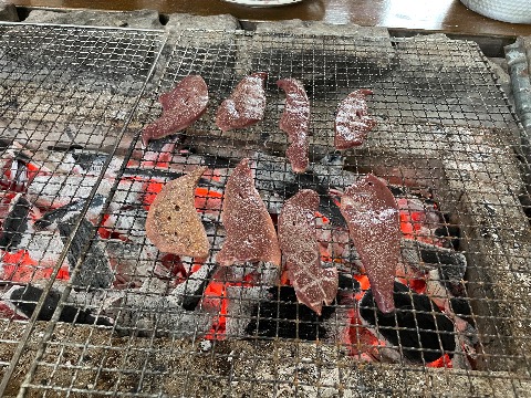 絶品のレバー焼き