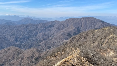 これから向かう大室山方面